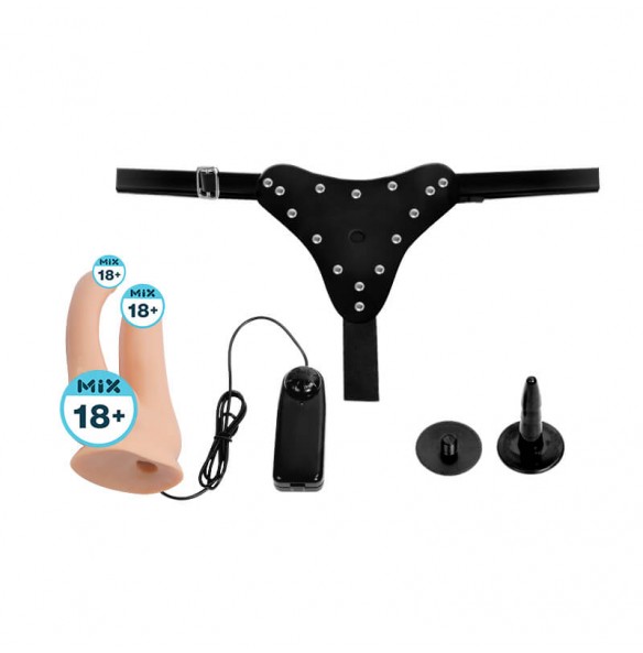BAILE - Jessica Dual-Dildo Vibrators Strap-On (L:18cm - D:3.9cm) BAILE - Jessica Dual-Dildo Vibrators Strap-On (L:18cm - D:3.9cm)